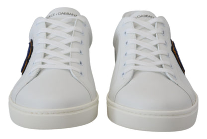 Elegante witte lederen herensneakers