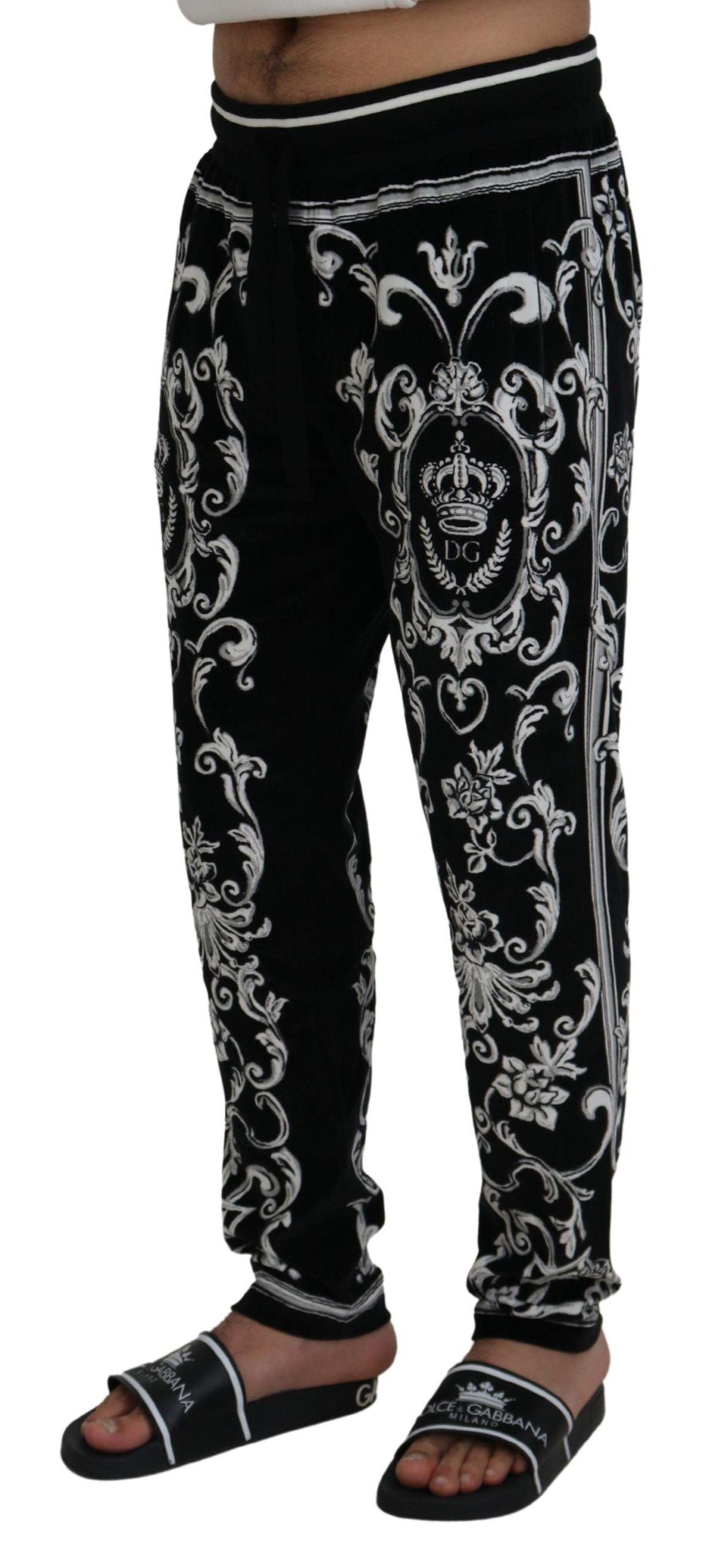 Casual joggingbroek met barokpatroon