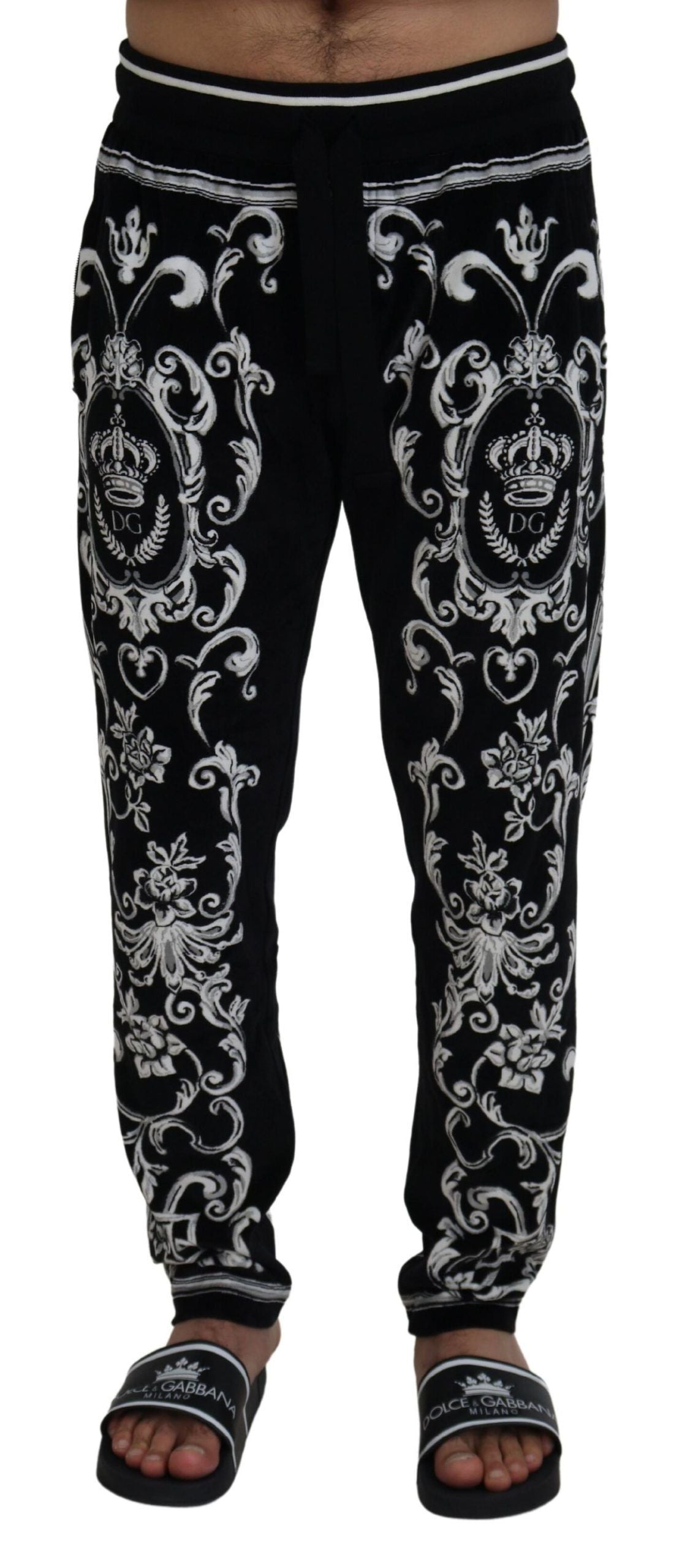 Casual joggingbroek met barokpatroon