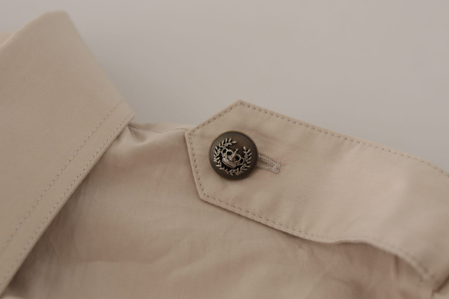 Elegant beige katoenen shirt met lange mouwen