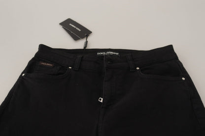 Strakke skinny jeans van zwart katoen met stretch