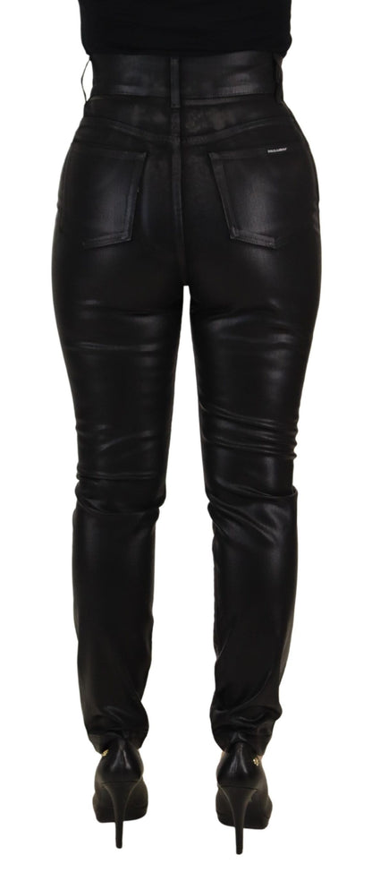 Chique hoge taille skinny zwarte broek