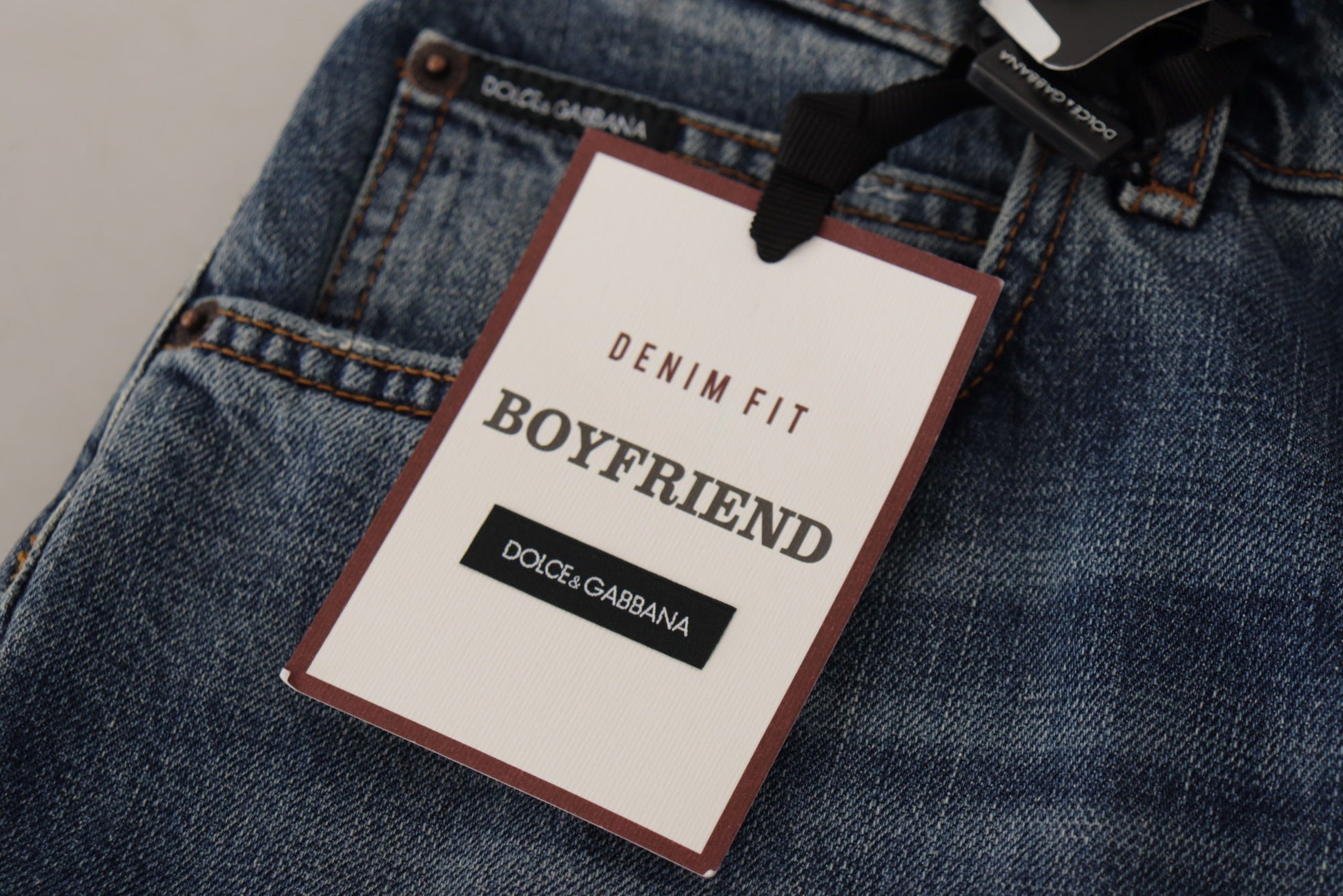 Chique denim jeans met boyfriend-snit en middelhoge taille