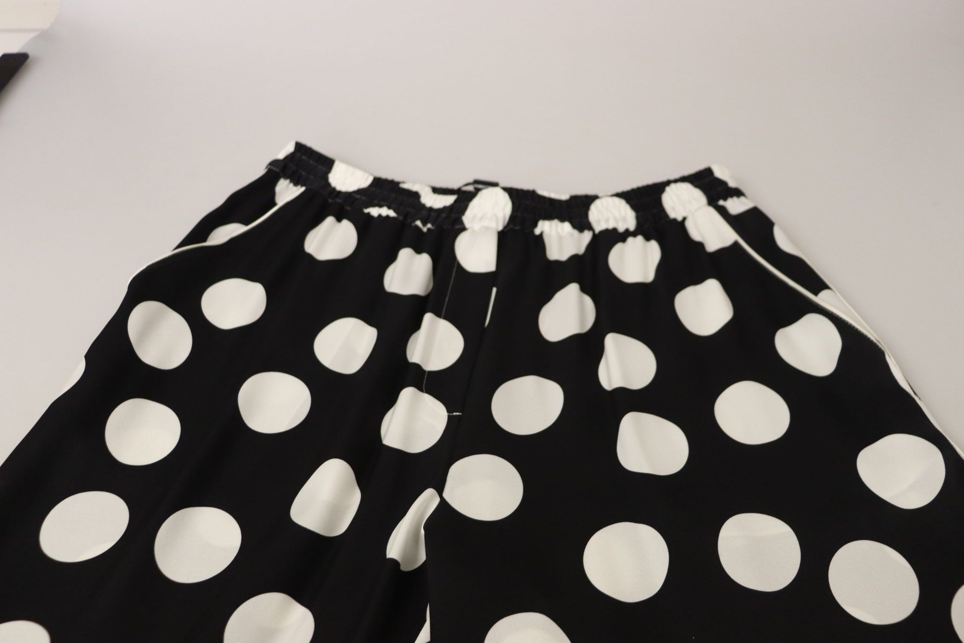 Polka Dot Zijden Mid Taille Broek