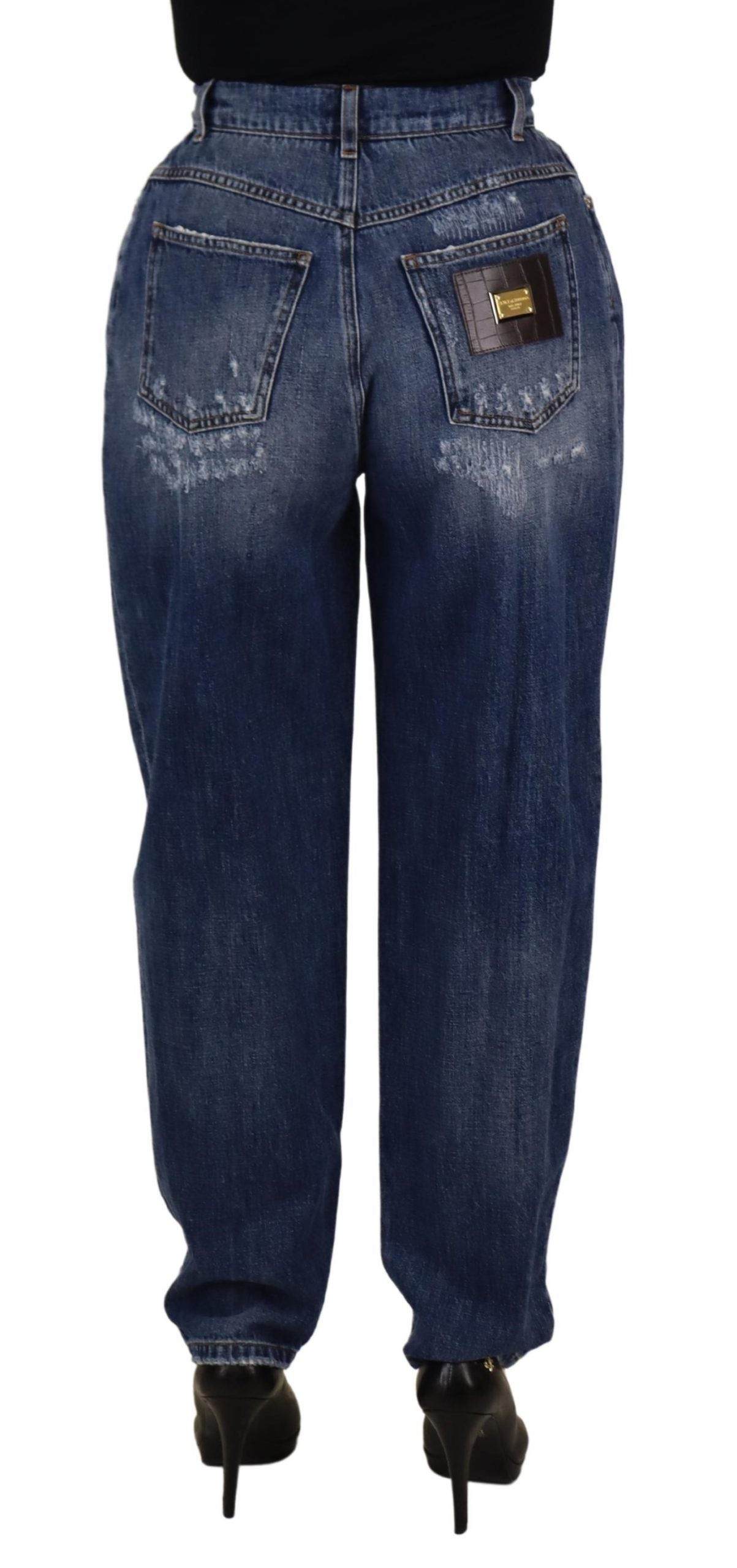 Skinny denim jeans met hoge taille - chique blauwe wassing