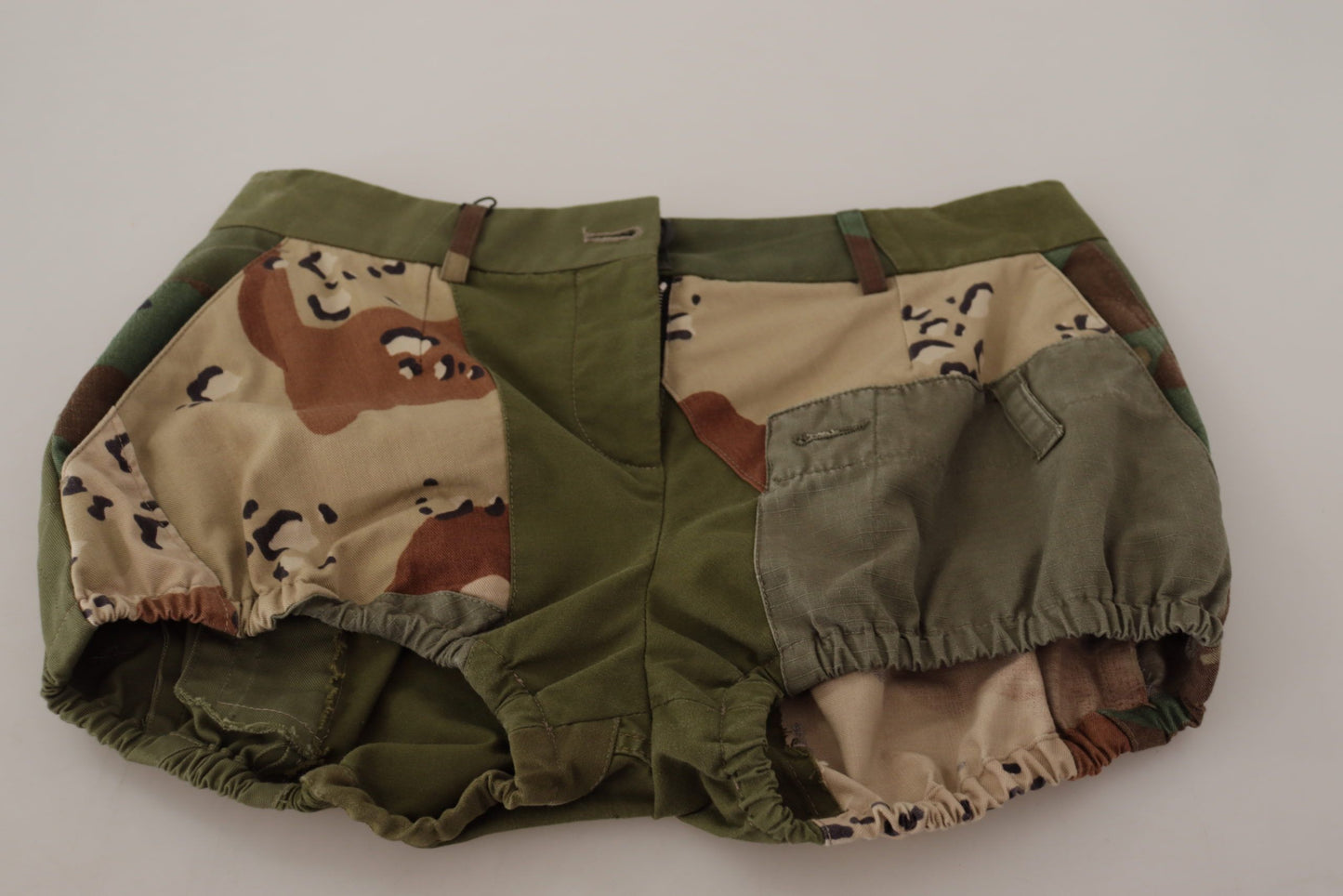 Pantalones calientes de cintura alta verde militar