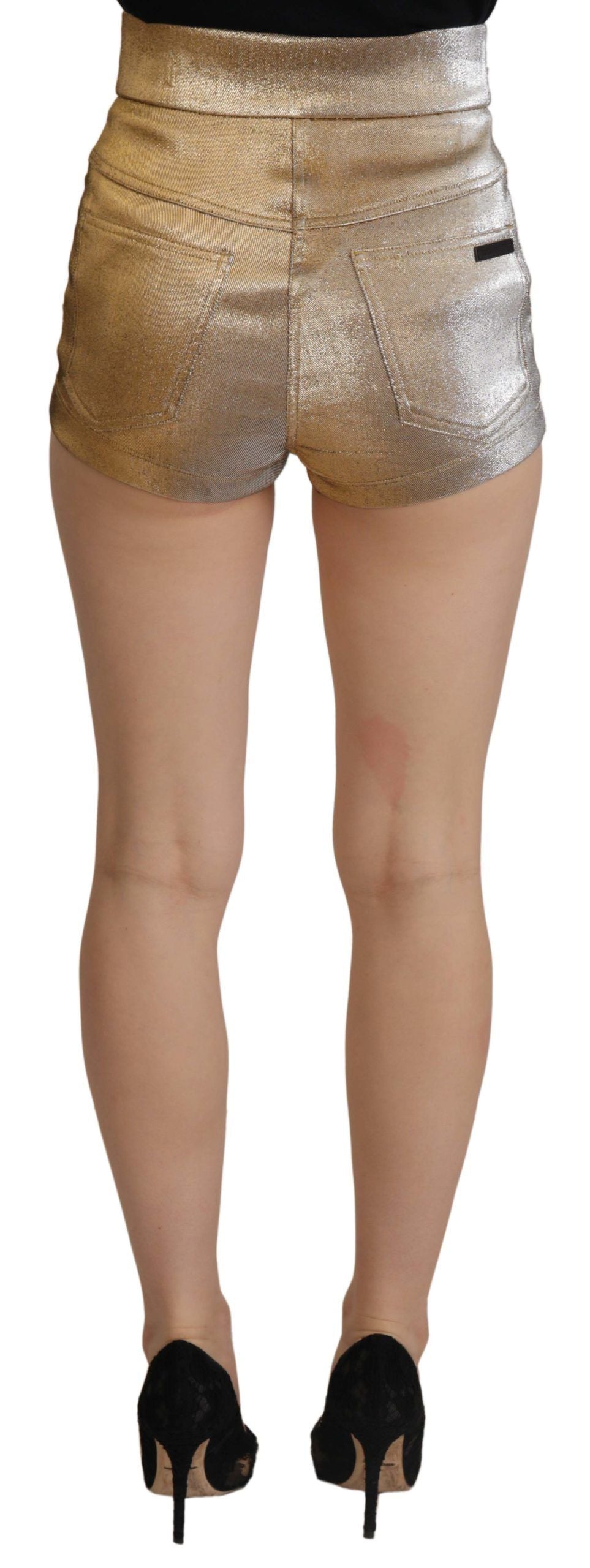 Gouden hoge taille hotpants shorts