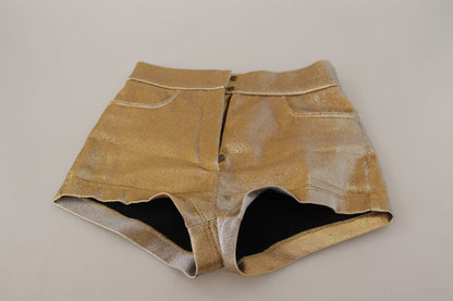 Gouden hoge taille hotpants shorts