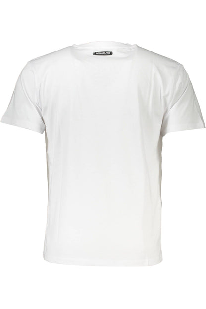 Elegant White Print Logo Tee