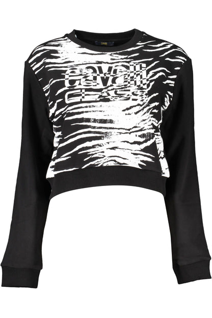 Chic Brushed Cavalli Sweatshirt with Logo Print