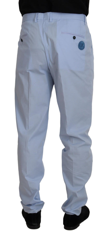 Elegante slim-fit chino in lichtblauw