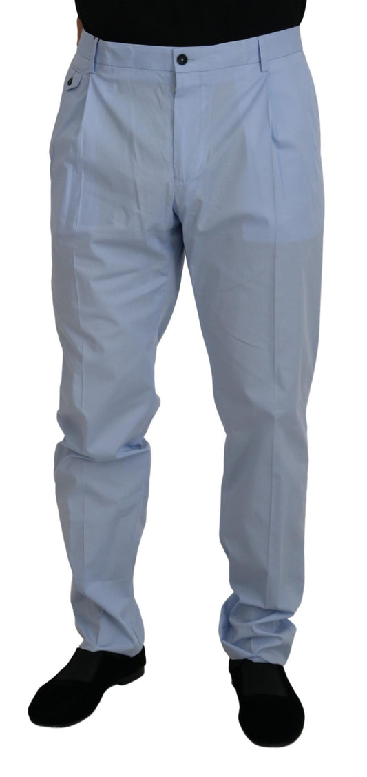 Elegante slim-fit chino in lichtblauw