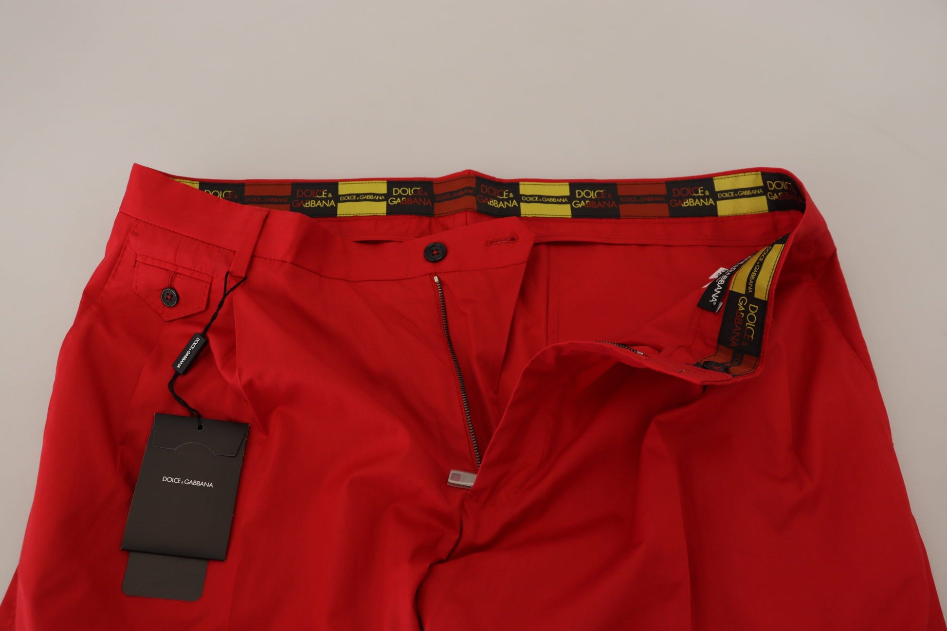 Elegant Slim Fit Crimson Chinos