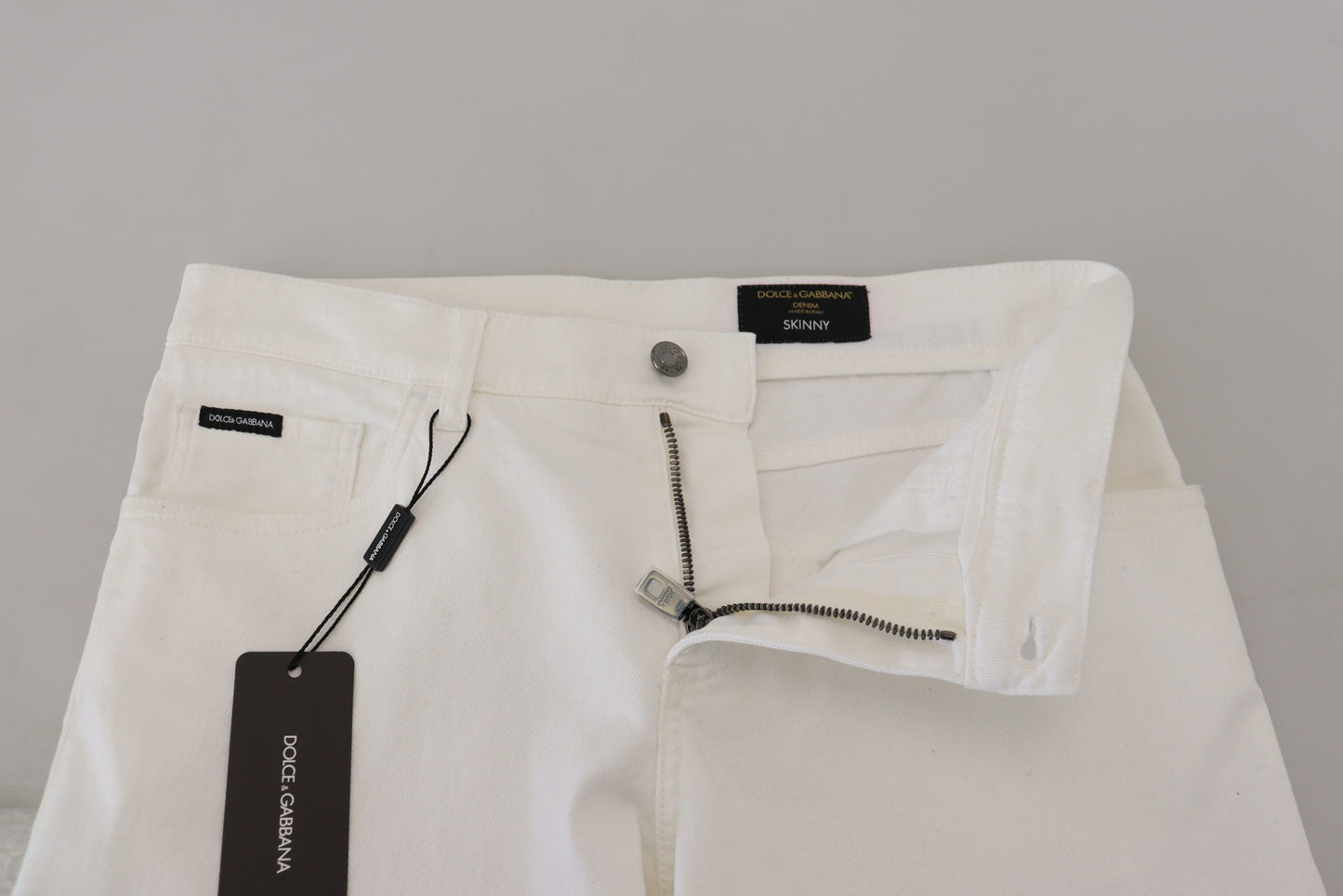 Witte slanke skinny jeans van stretchkatoen