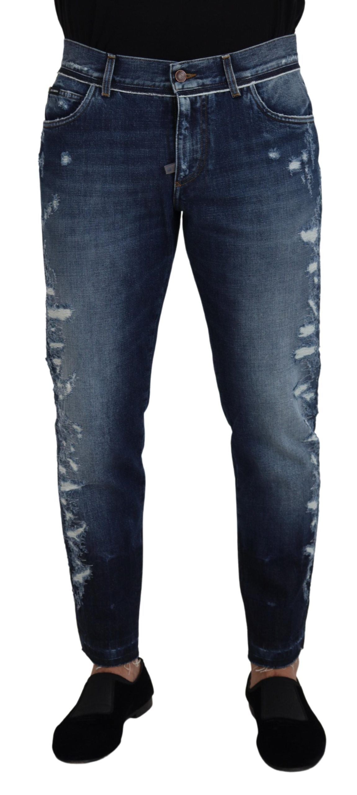 Elegante jeans met normale pasvorm en blauwe wassing