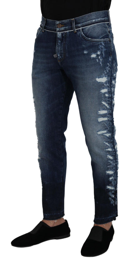 Elegante jeans met normale pasvorm en blauwe wassing