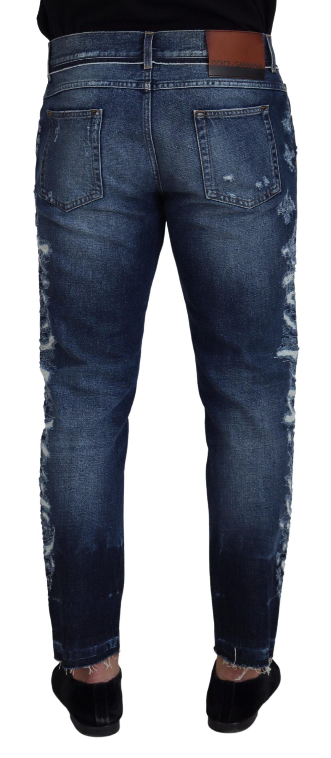 Elegante jeans met normale pasvorm en blauwe wassing