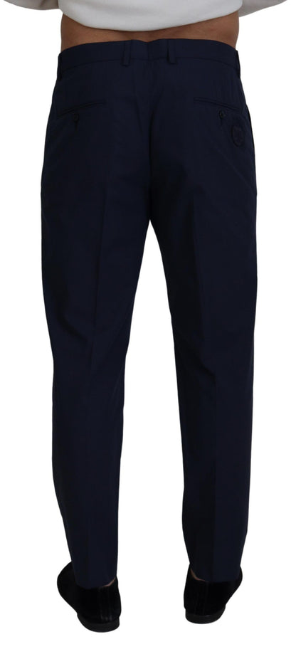 Chinos elegantes de corte slim en azul