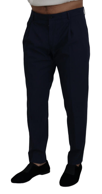 Chinos elegantes de corte slim en azul