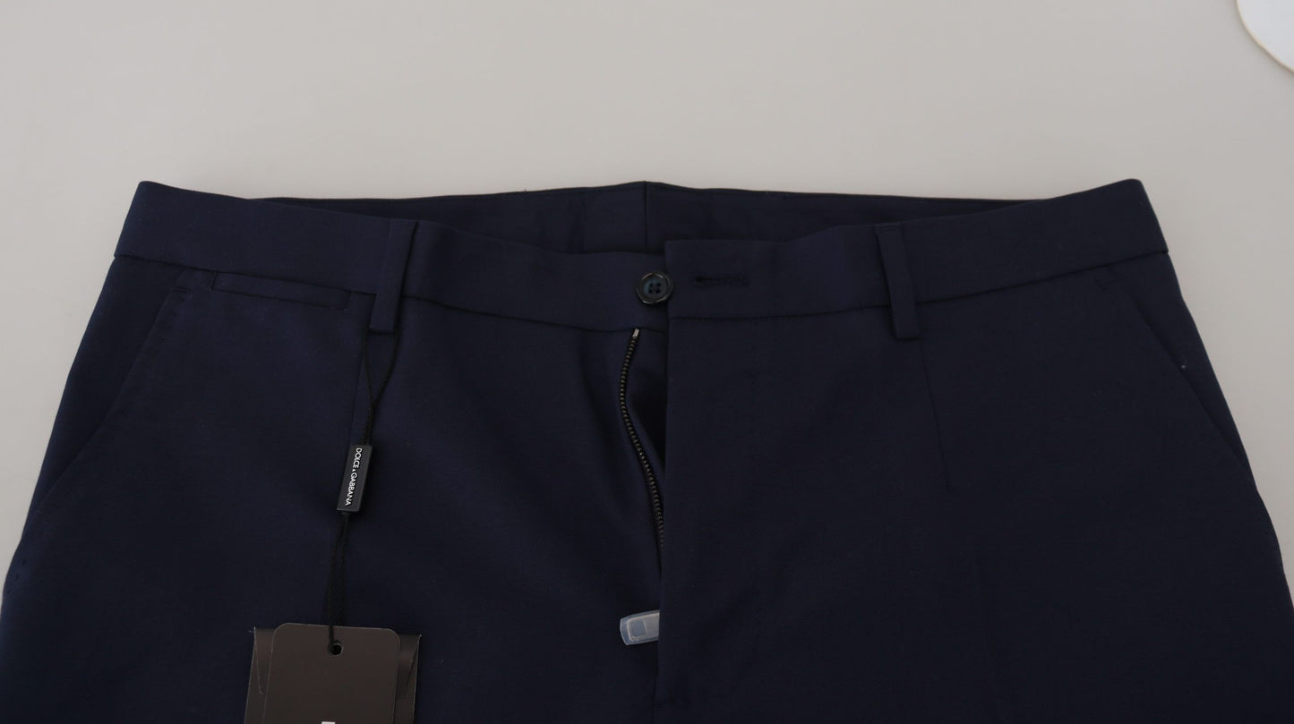 Pantalón de vestir azul elegante y ajustado