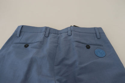 Pantalón de vestir elegante de corte regular en azul