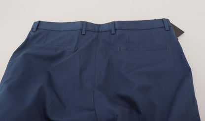 Elegant Slim Fit Chinos in Blue