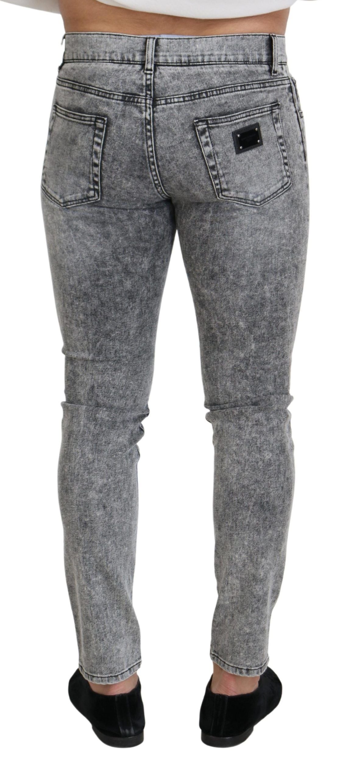 Denim gris slim fit elegante