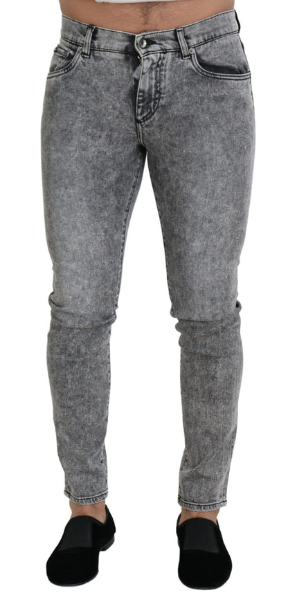 Denim gris slim fit elegante