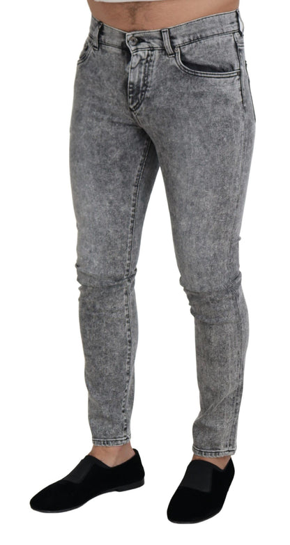 Denim gris slim fit elegante