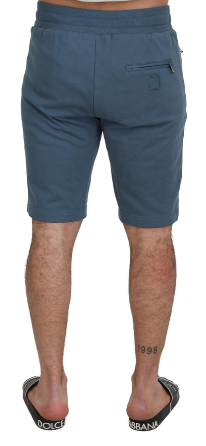 Elegante blauwe bermudashort - normale pasvorm