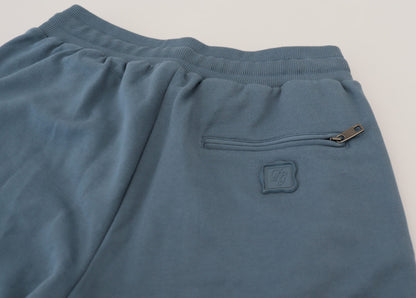 Elegante blauwe bermudashort - normale pasvorm