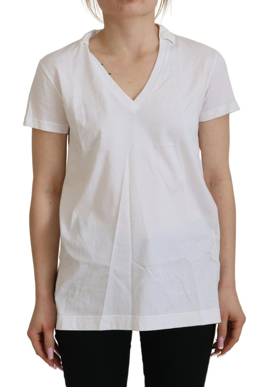 Camiseta elegante de algodón blanco