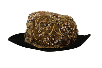 Elegante Fedora met zwarte gouden studs