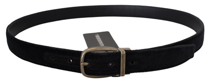 Elegante zwarte leren riem