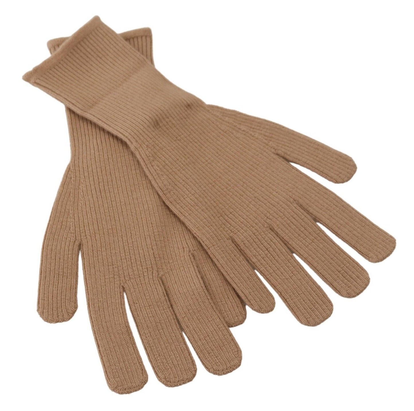 Elegantes guantes de invierno de cachemira beige