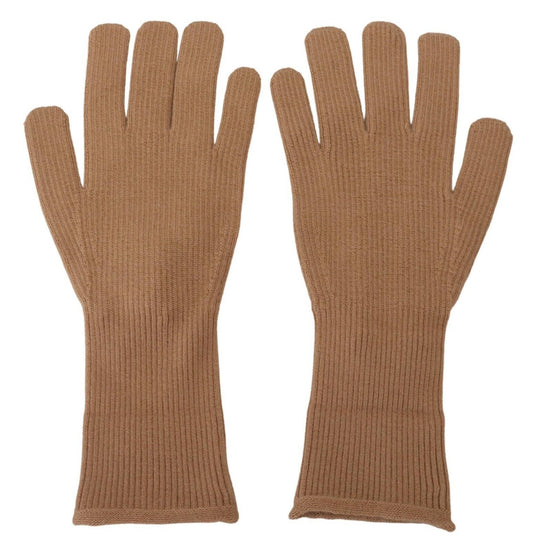 Elegantes guantes de invierno de cachemira beige