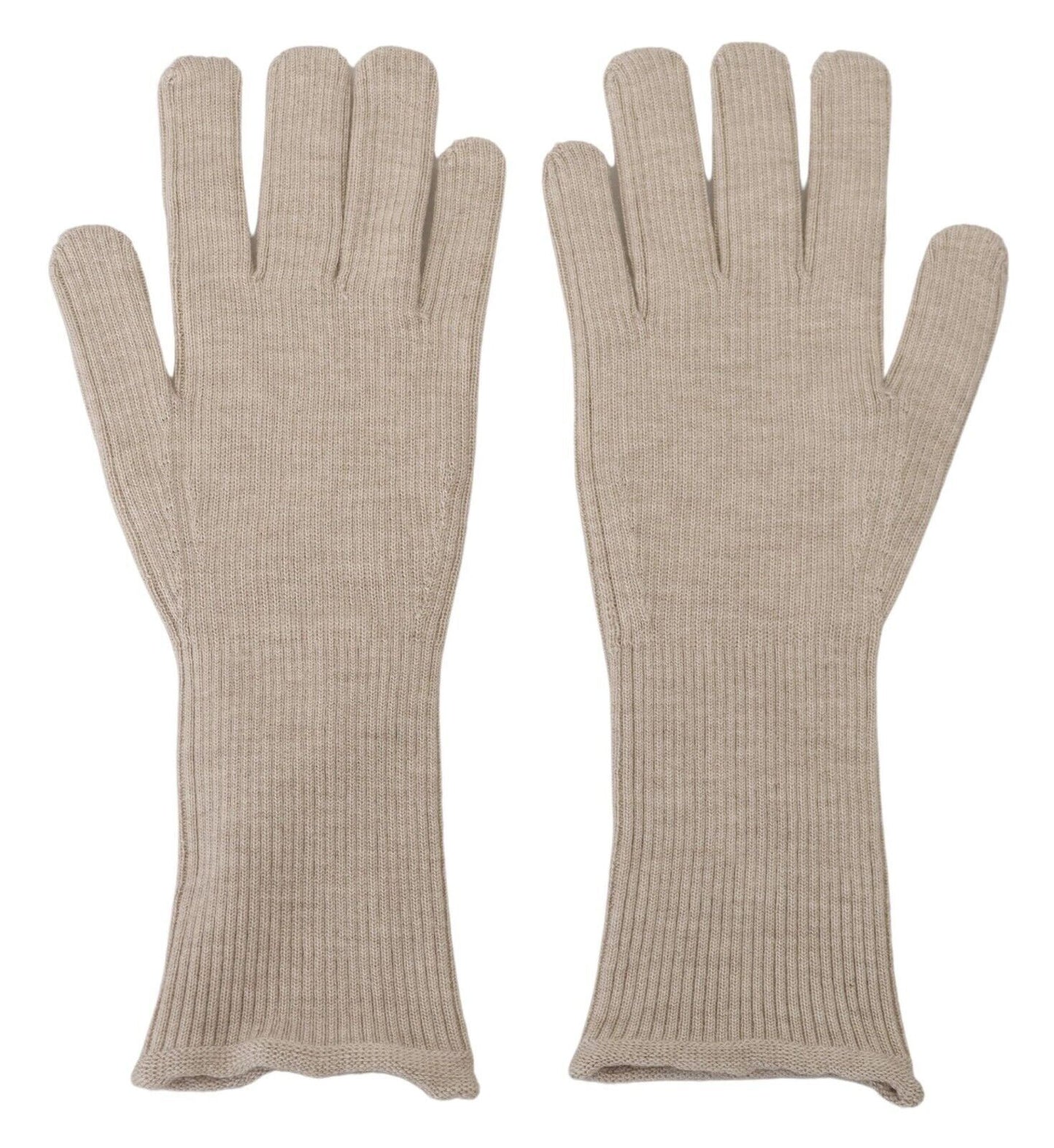 Elegant Ivory Cashmere-Silk Blend Gloves