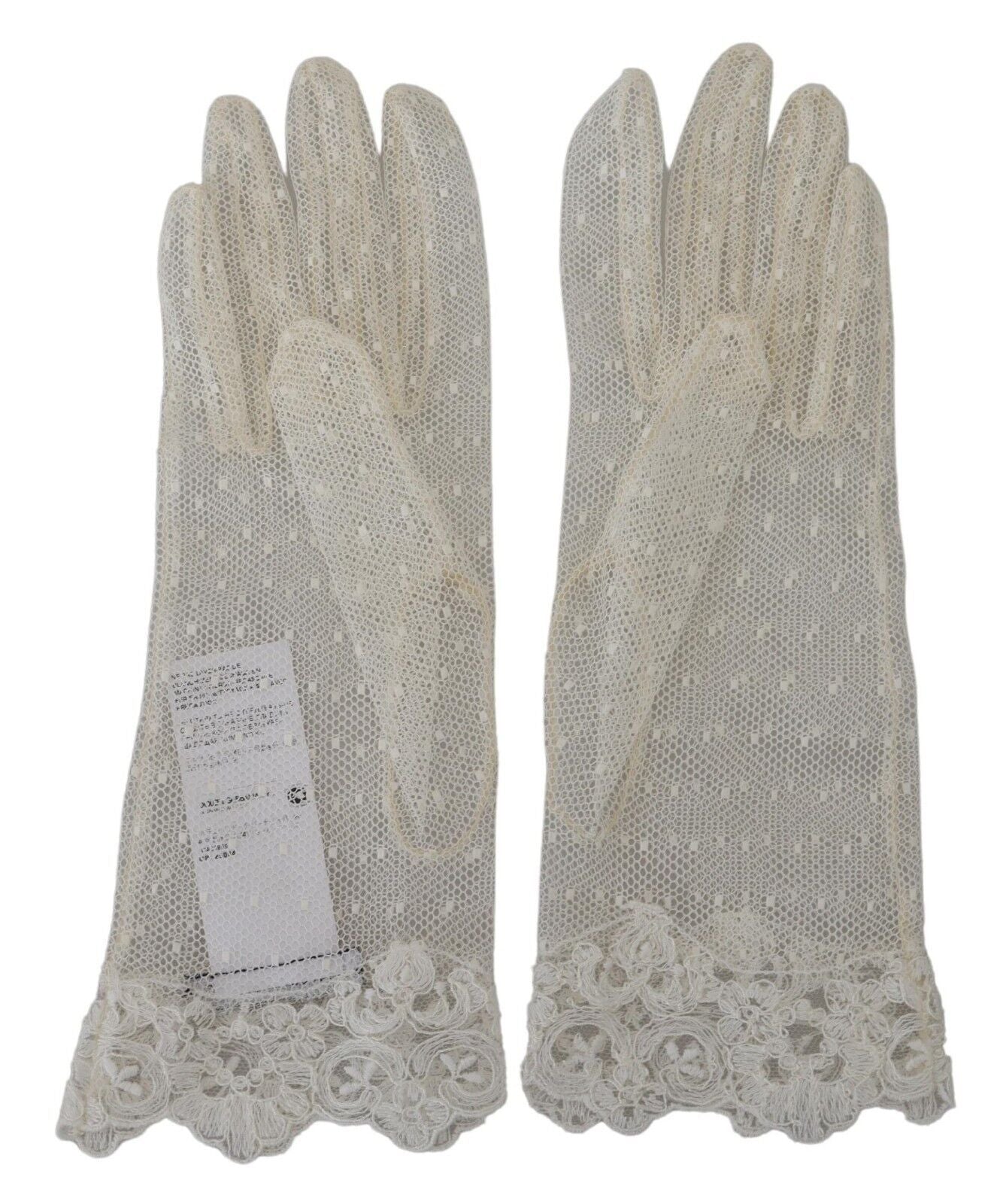 Guantes blancos elegantes hasta la muñeca