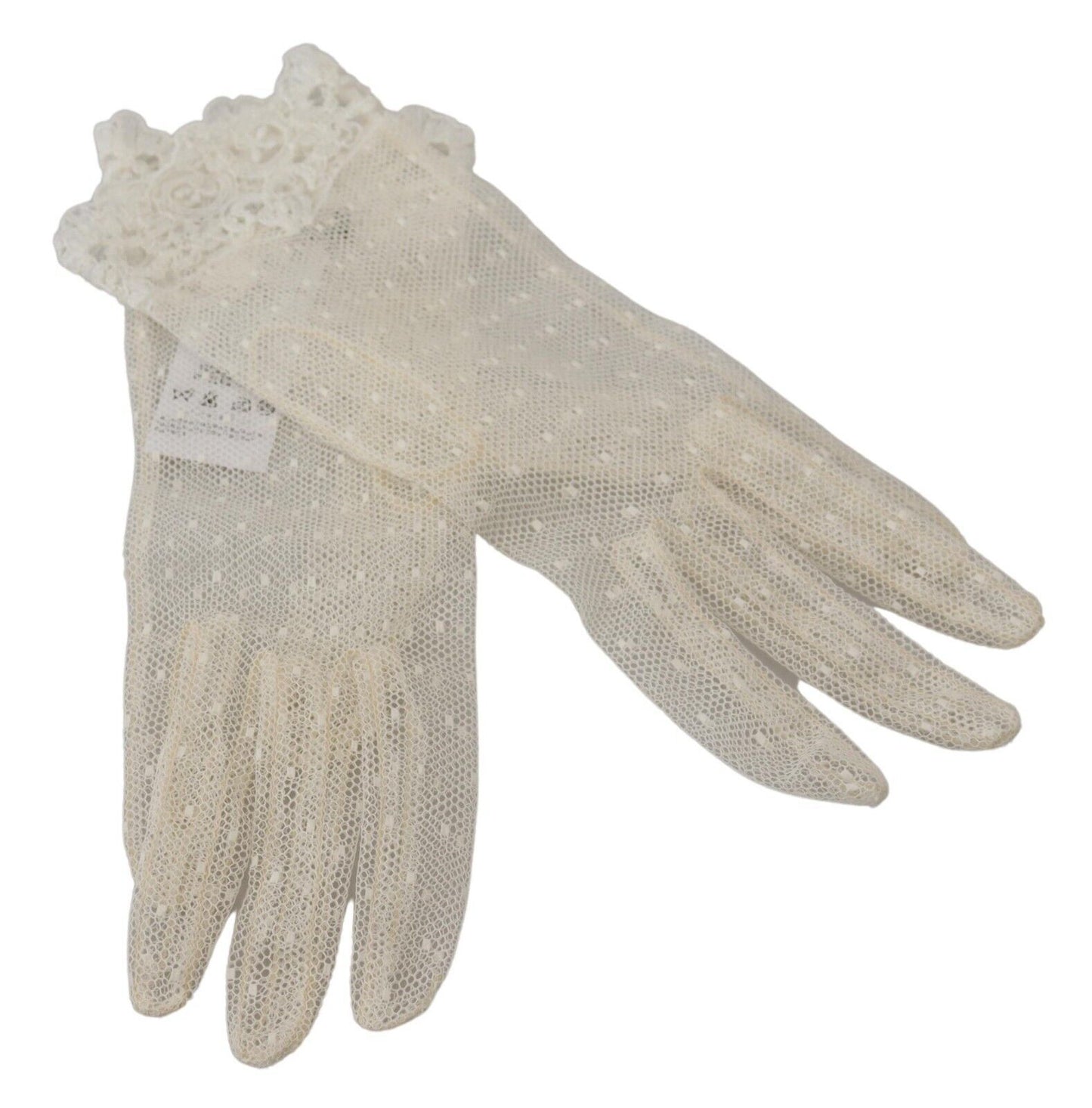 Guantes blancos elegantes hasta la muñeca