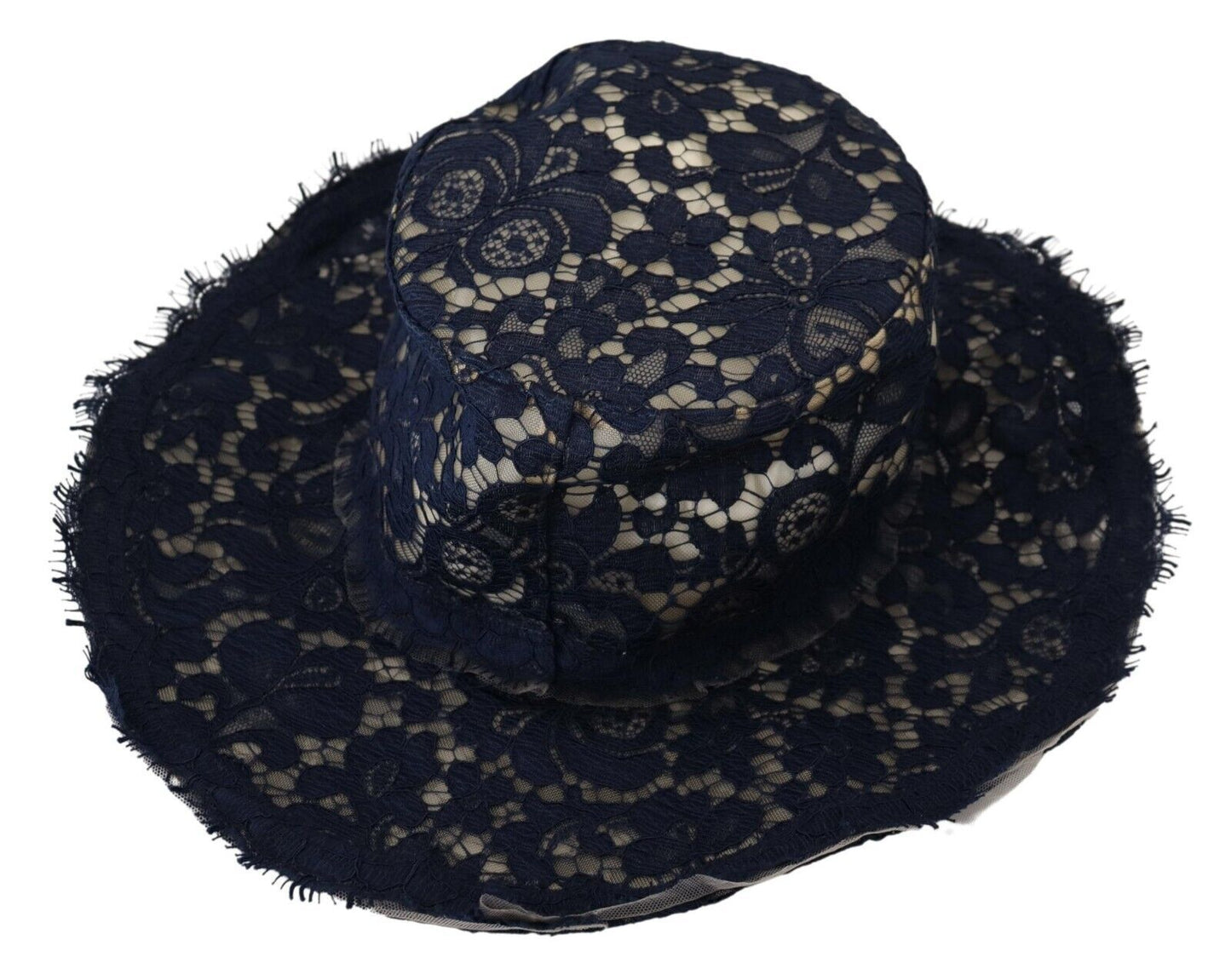 Sombrero elegante de ala ancha azul