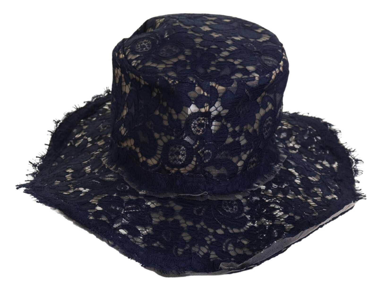 Sombrero elegante de ala ancha azul