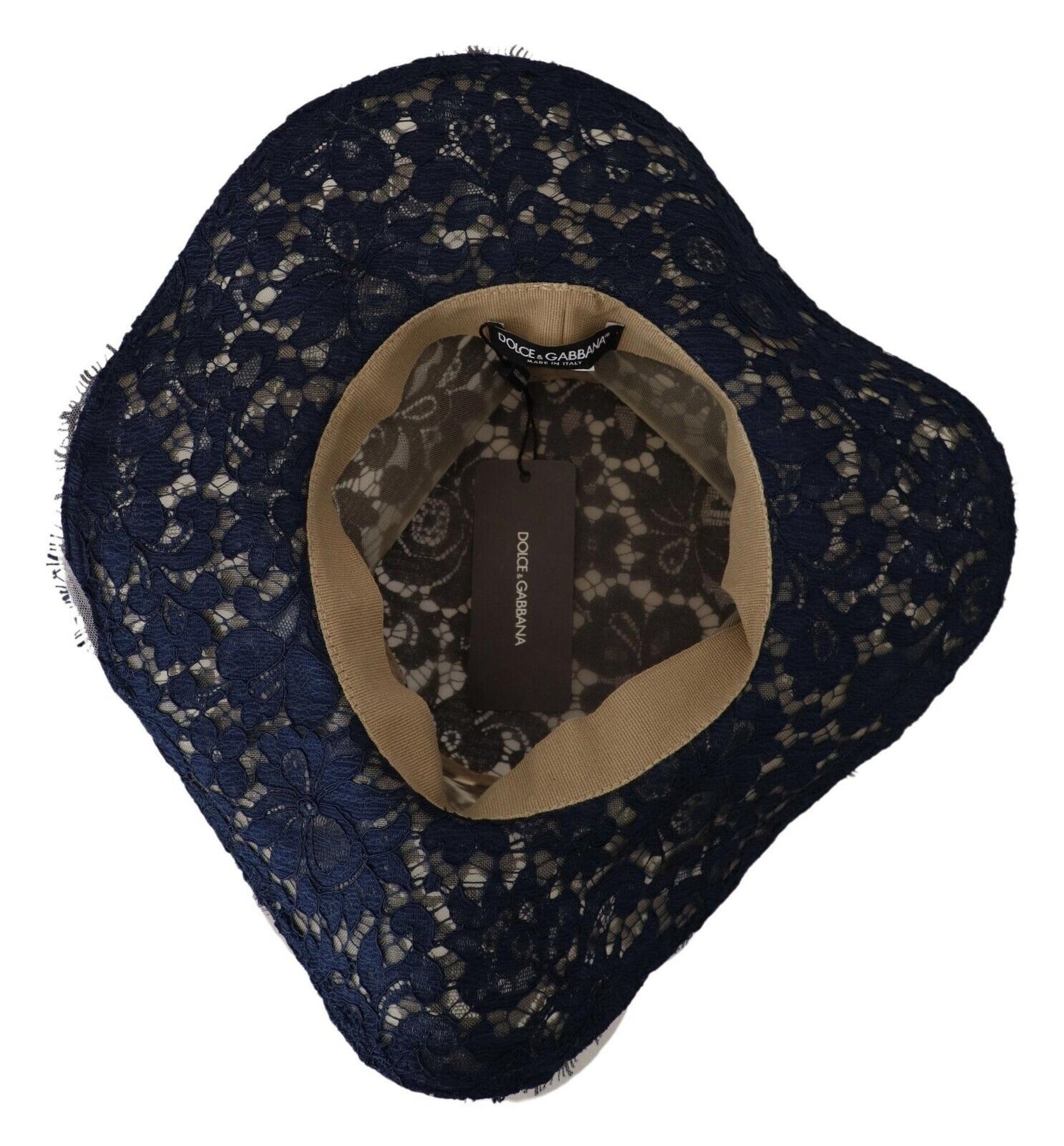 Sombrero elegante de ala ancha azul