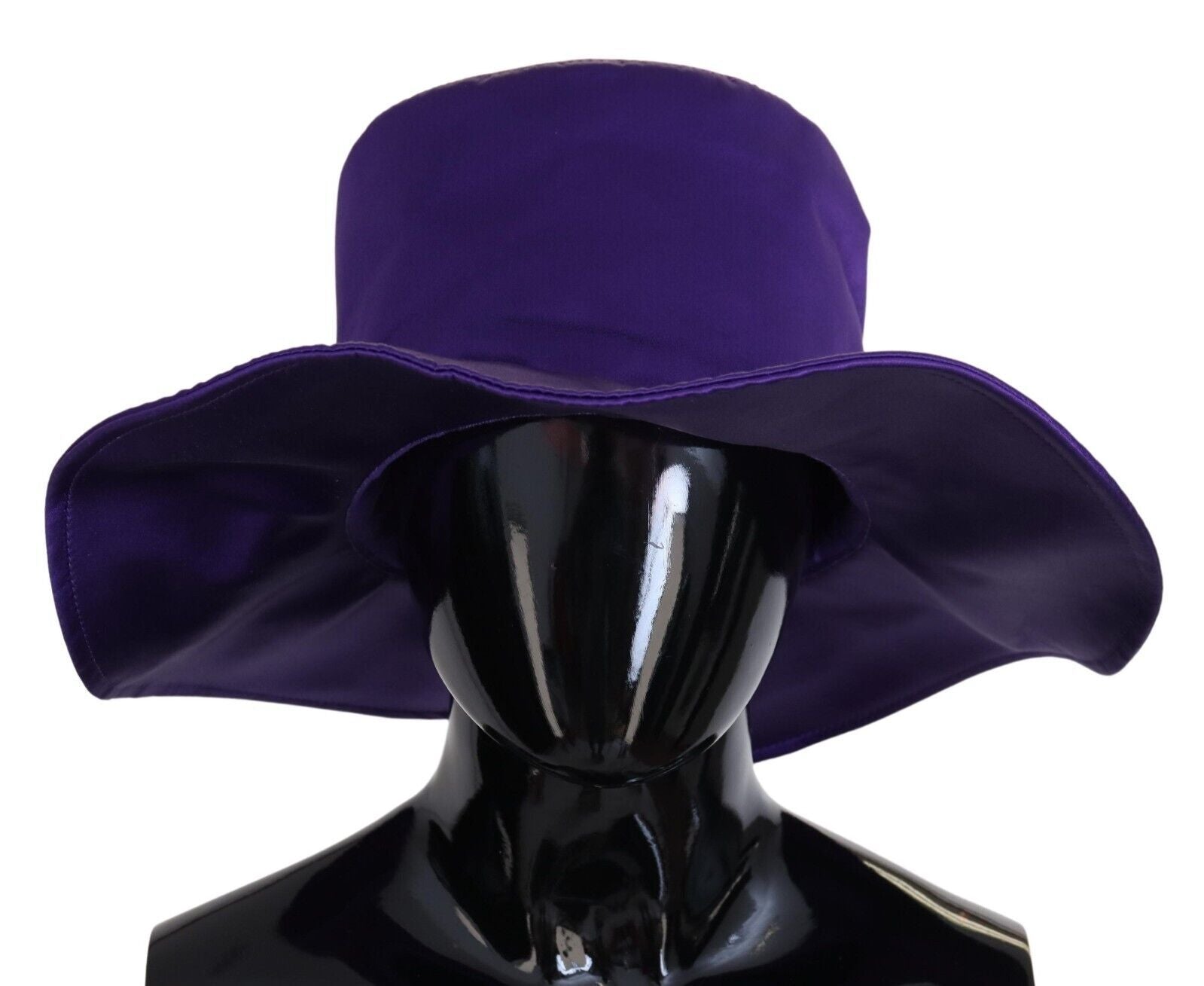 Elegante sombrero de copa de seda morado