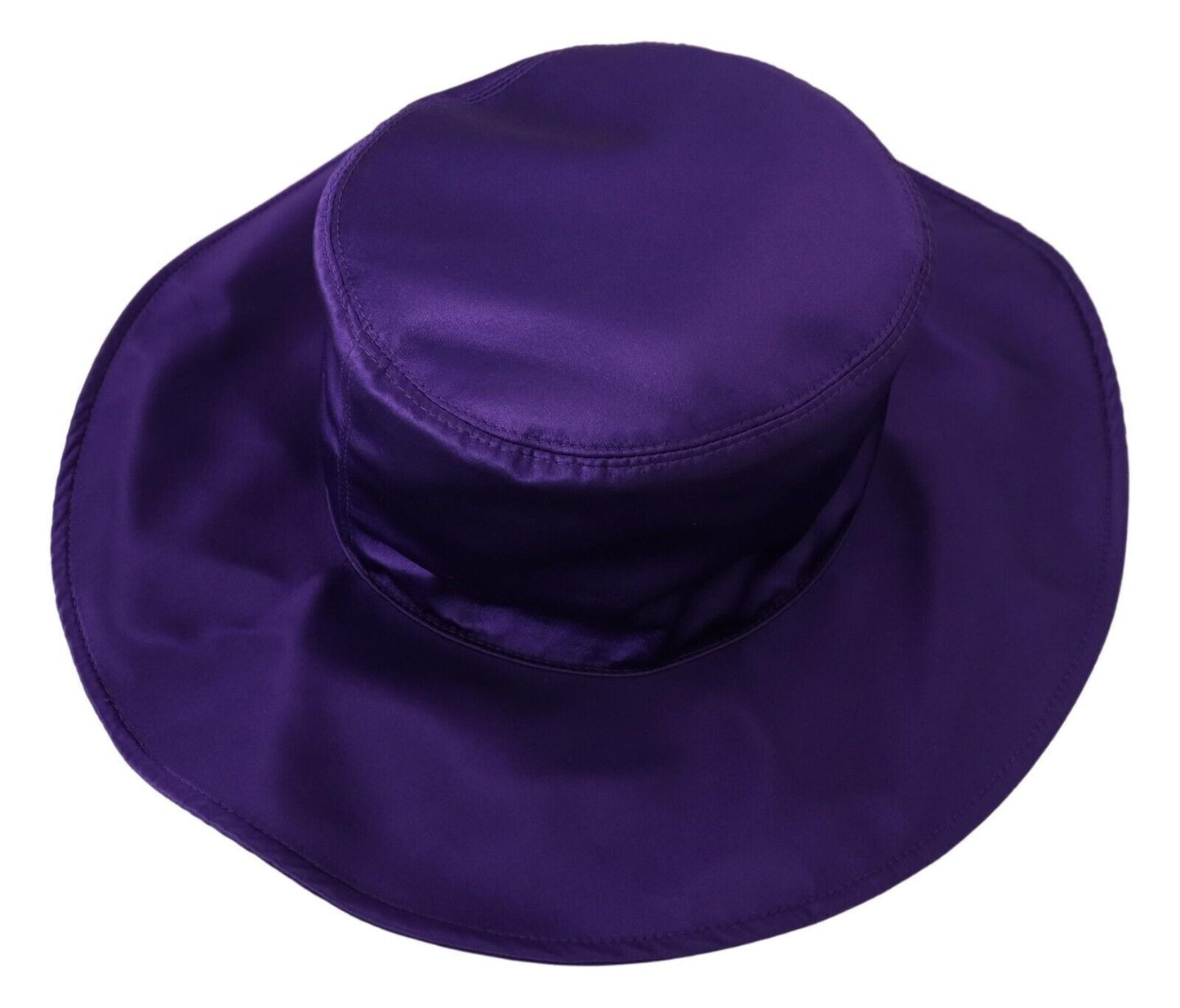 Elegante sombrero de copa de seda morado