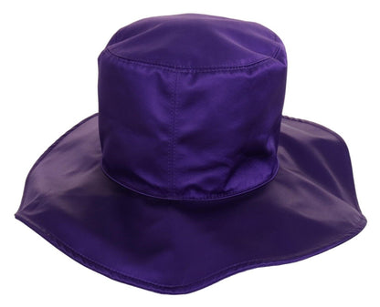 Elegante sombrero de copa de seda morado