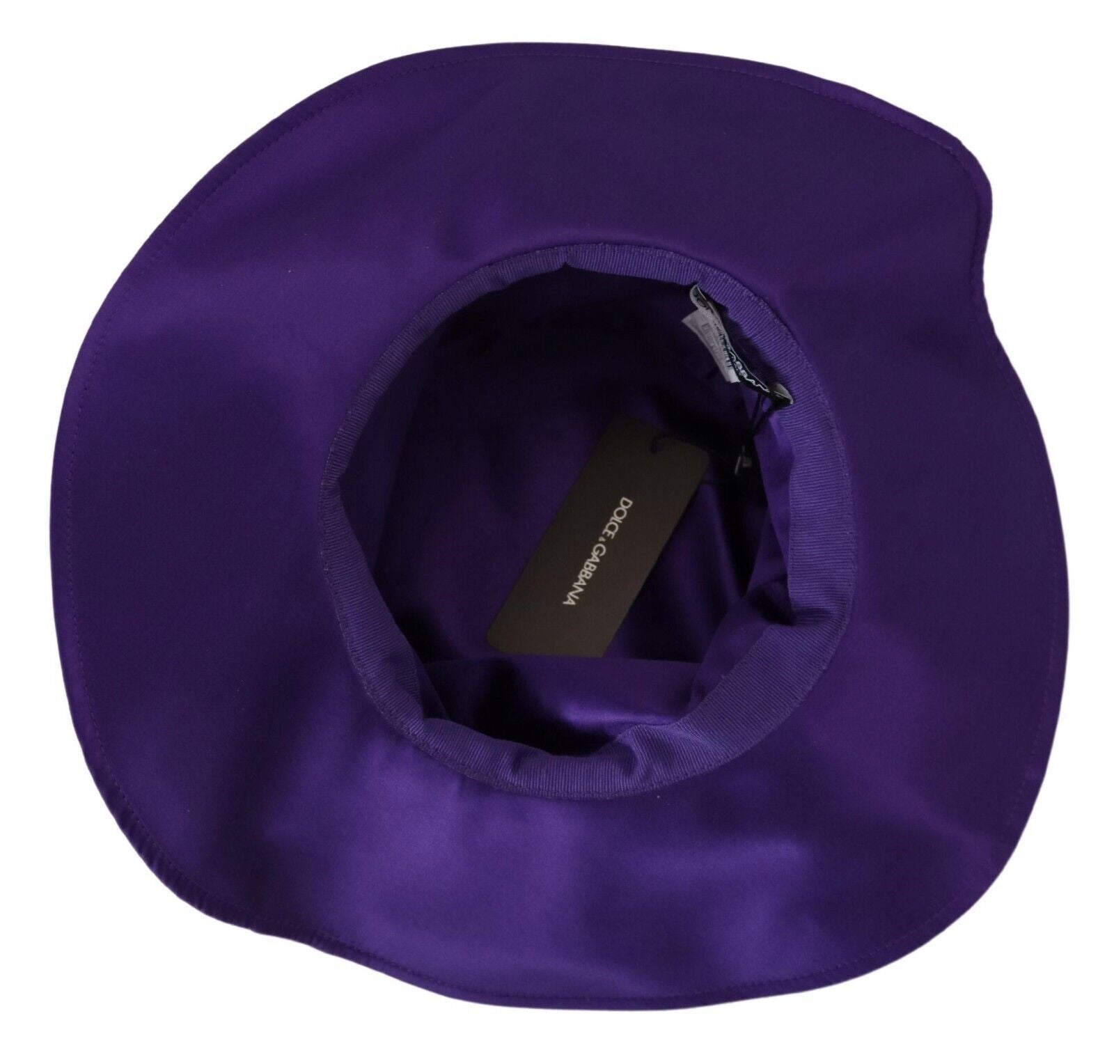 Elegante sombrero de copa de seda morado