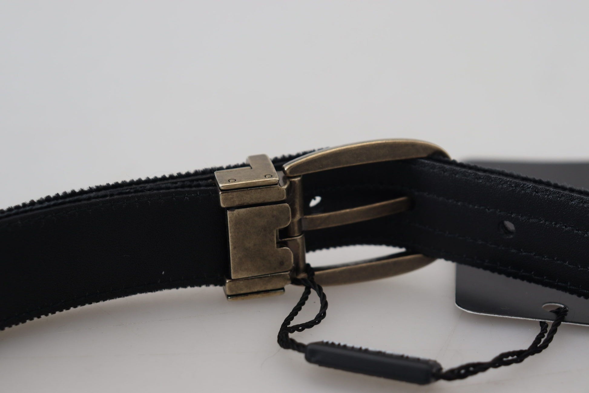 Elegante zwarte leren riem