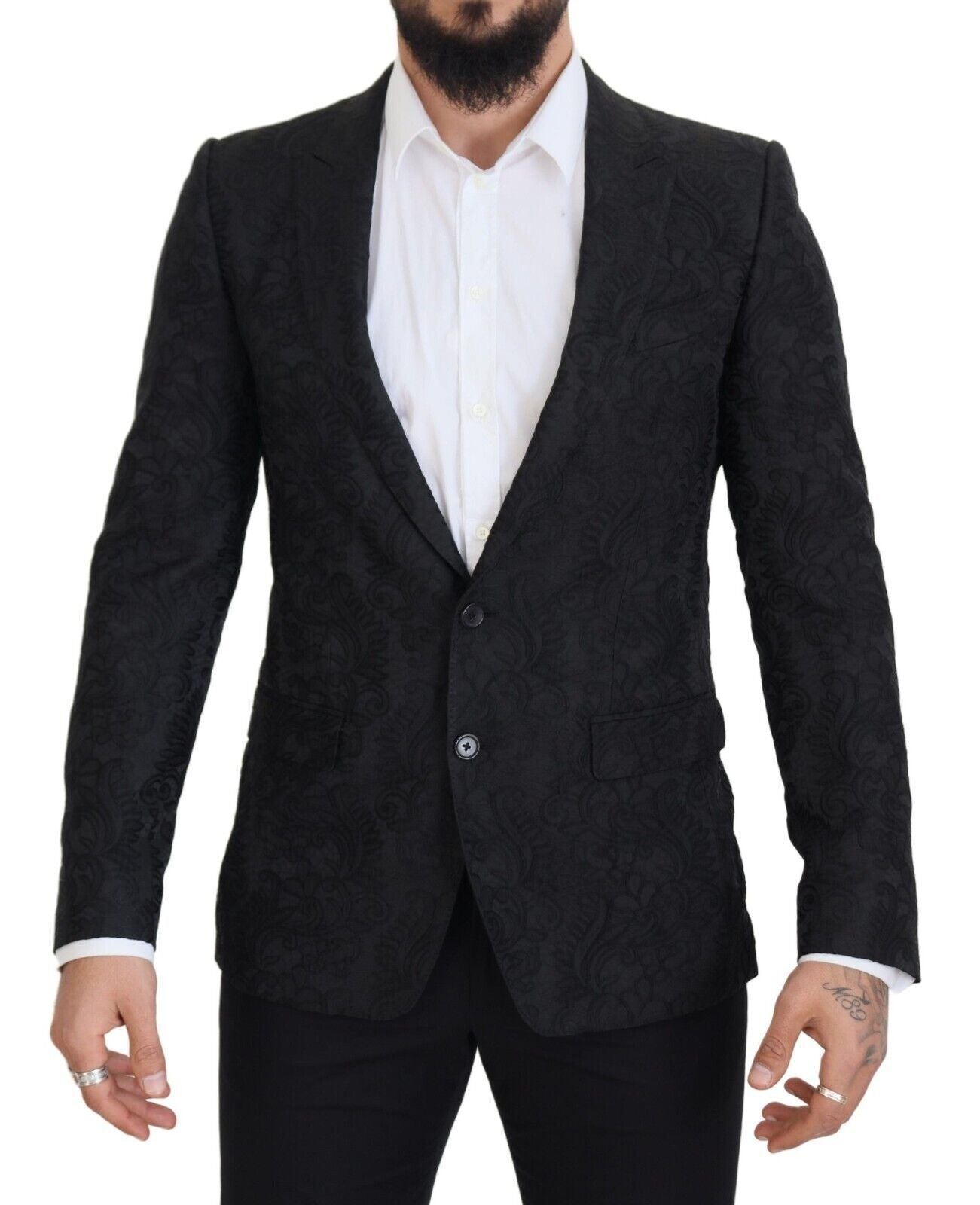 Blazer elegante con solapa de pico y corte slim