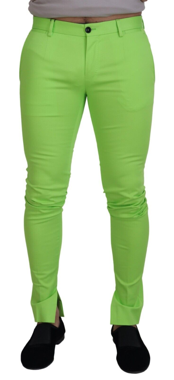 Pantalón chino elegante de algodón verde claro