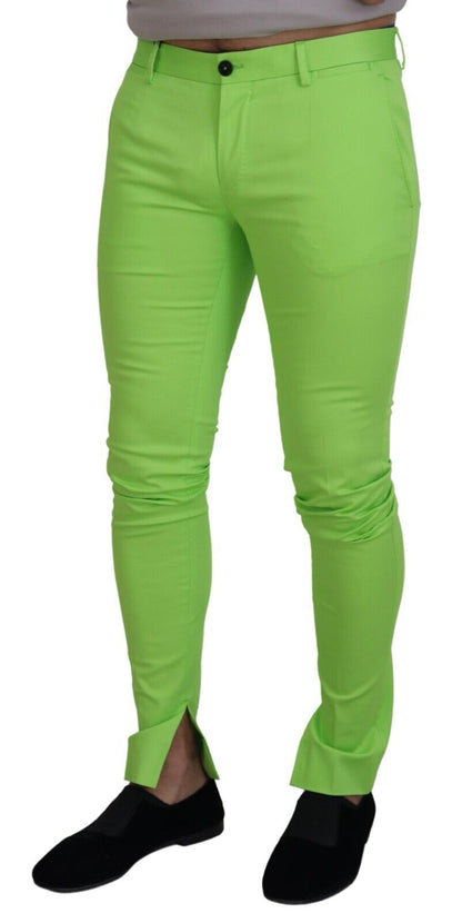 Pantalón chino elegante de algodón verde claro